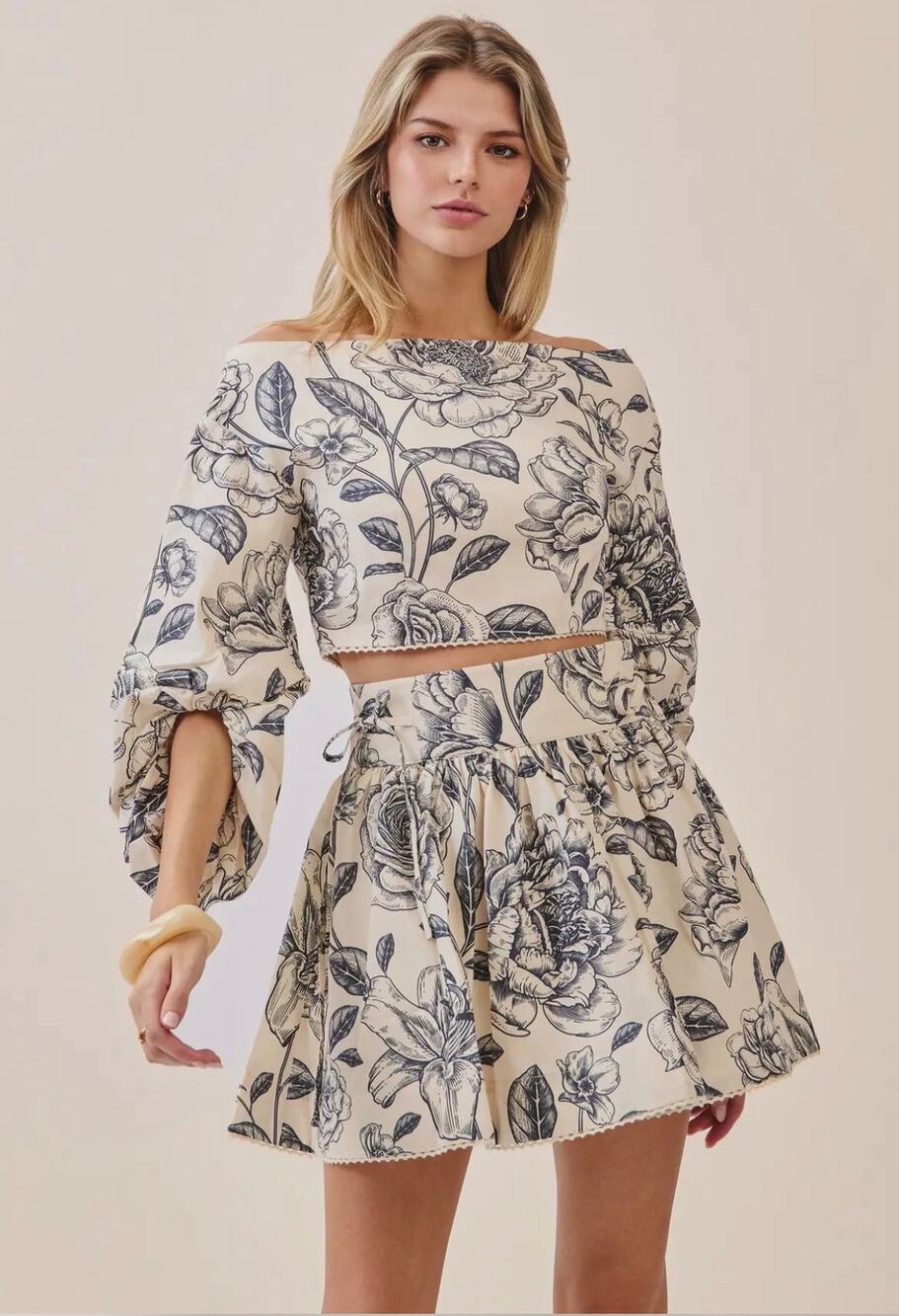 TCEC  Crop Top and Mini Skirt Set